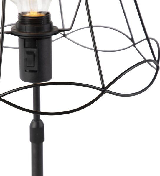 Lampada da tavolo nera con cornice Granny 30 cm regolabile - Parte