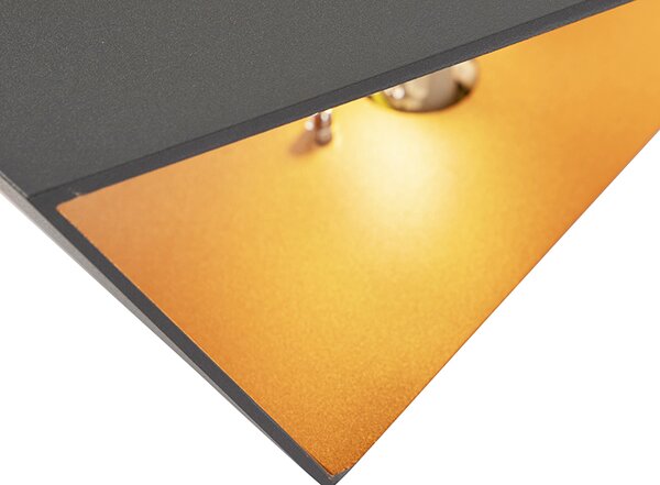 Applique da parete Fold grigio con rame
