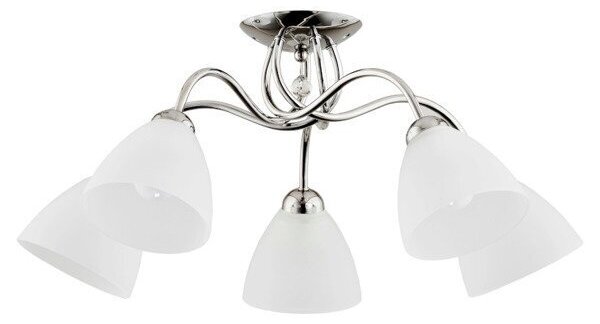 AMARILLO 5xE27 15W lampada da soffitto in cromo con cristallo ALF23745 Alfa