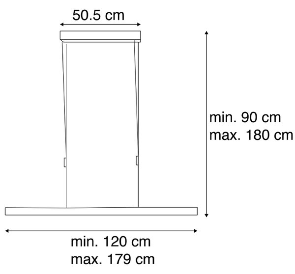 Lampada a sospensione antracite LED e dimmer regolabile - JULIET