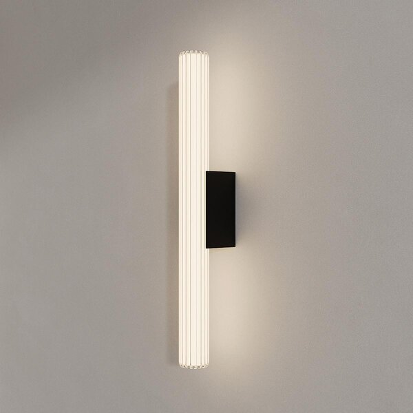 Applique a LED LINEA trasparente-nera 12W Tonalità di bianco 1020 lm vetro dim.: 11,2 x 61 x 6 cm IP44 Light Prestige