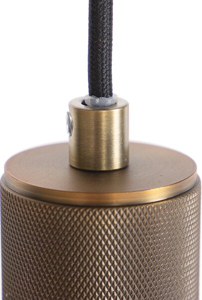 Lampada a sospensione scandinava bronzo con vetro 4 luci - Dome