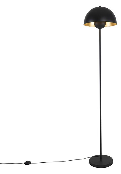 Lampada da terra industriale nera oro 160 cm - MAGNAX