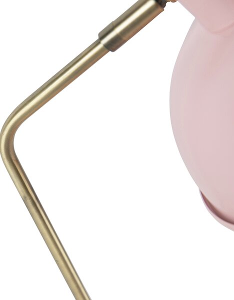 Lampada da tavolo retrò rosa con bronzo - Milou