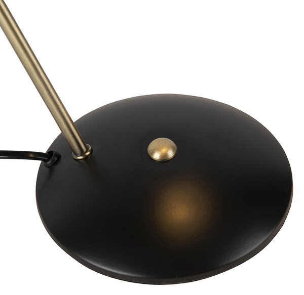 Lampada da tavolo retrò nera con bronzo - Milou