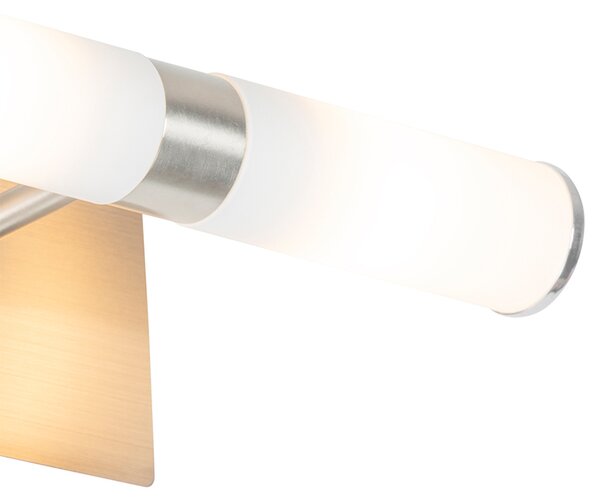 Lampada da parete moderna per bagno in acciaio IP44 2 luci - Bath