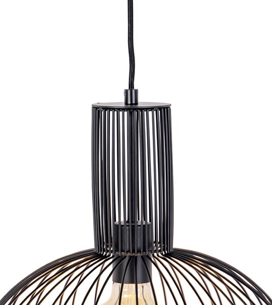 Lampada a sospensione di design nera - Wire Bake