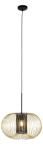 Lampada a sospensione di design oro con nero 50 cm - Marnie