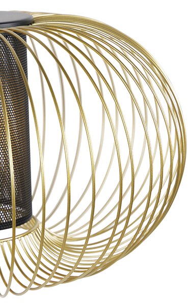 Lampada a sospensione di design oro con nero 50 cm - Marnie