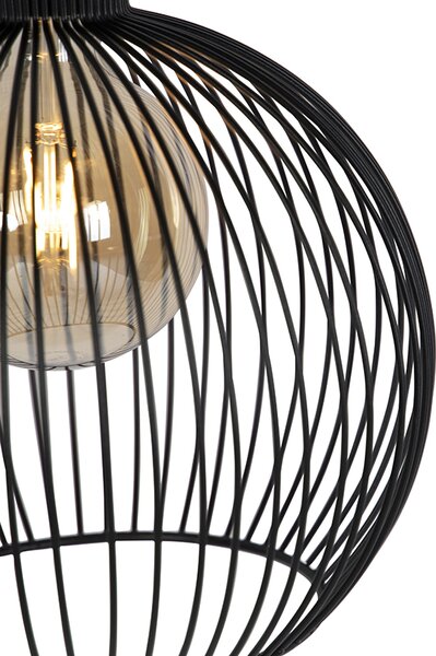 Lampada a sospensione rotonda di design nera 30 cm - Dos