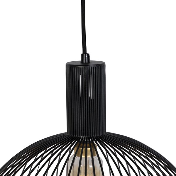 Lampada a sospensione rotonda di design nera 40 cm - Dos