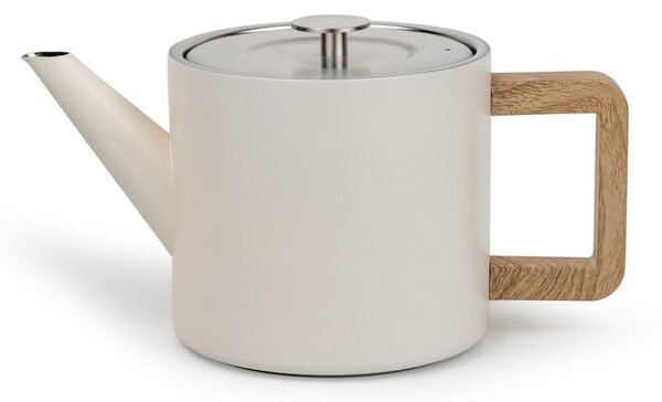 Teiera avorio in acciaio inox con filtro 1,1 l Duet Narvik – Bredemeijer