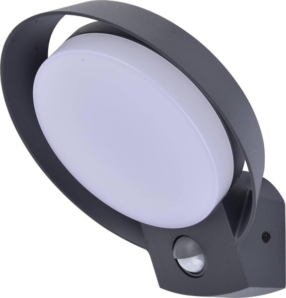 Lutec LED applique da esterno Polo antracite IP54 14W 1000lm bianco caldo 3000K rilevatore di movimento