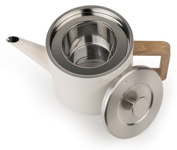 Teiera avorio in acciaio inox con filtro 1,1 l Duet Narvik – Bredemeijer