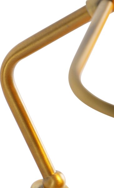 Lampada da tavolo classica da notaio in bronzo con vetro ambrato - Banker