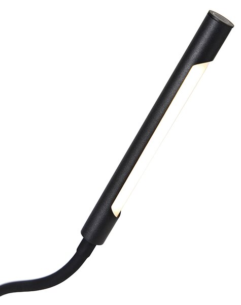 Lampada da terra di design nera con LED e dimmer touch - Palka