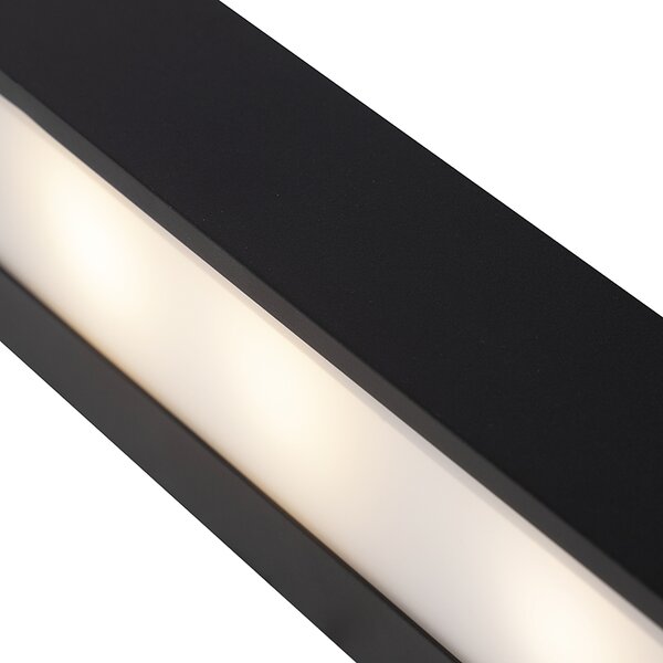Applique da parete rettangolare di design nera 35 cm - Houx