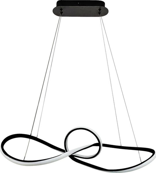 Lampada a sospensione LED Marco nera 42W, bianco neutro, 3570 lm, metallo, dimensioni: 100x73x25 cm, IP20, Milagro