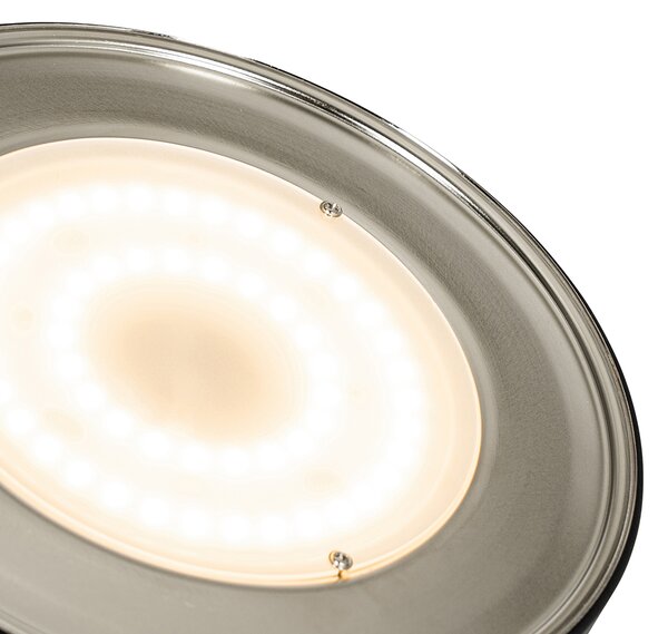Lampada da terra bronzo con LED e dimmer con lampada da lettura - Kelso