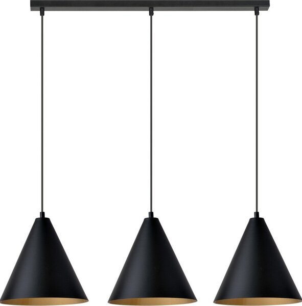 Lampada a sospensione a candelabro REBEL 3 BLACK/GOLD Emibig 1271/3
