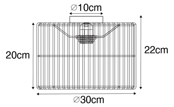 Plafoniera orientale in rattan - Maud