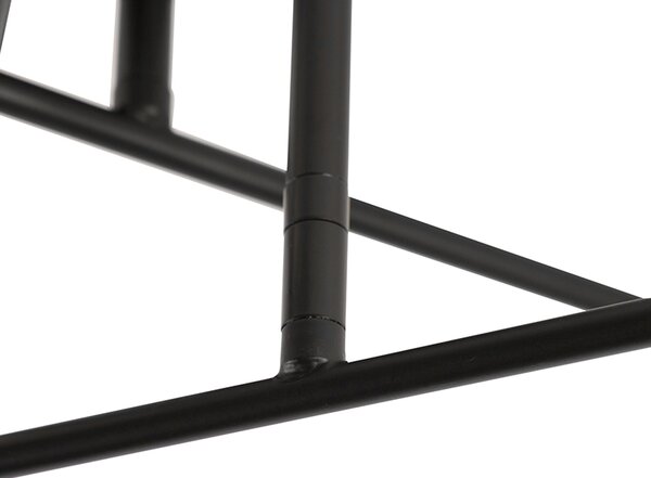 Plafoniera industriale nera con oro 6 luci - Sydney