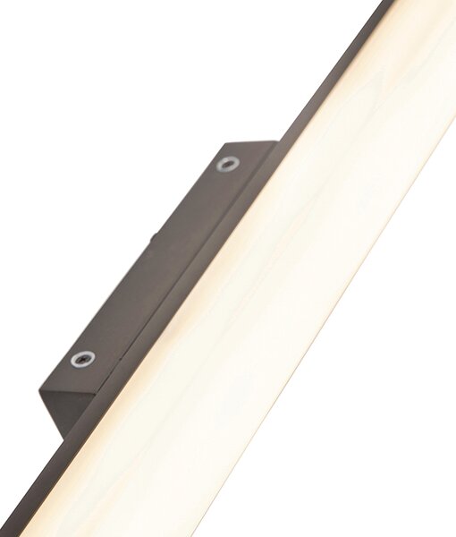 Applique da parete moderna per bagno nera 92 cm IP44 - Cascada