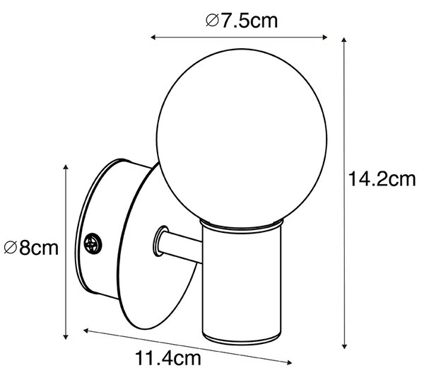 Lampada da parete moderna oro IP44 - Cederic Up