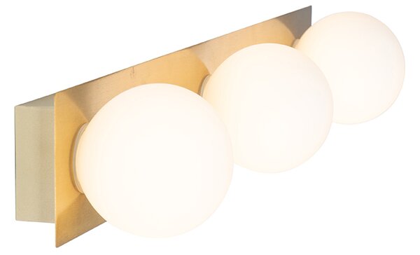 Lampada da parete moderna oro 48 cm IP44 3 luci - Cederic