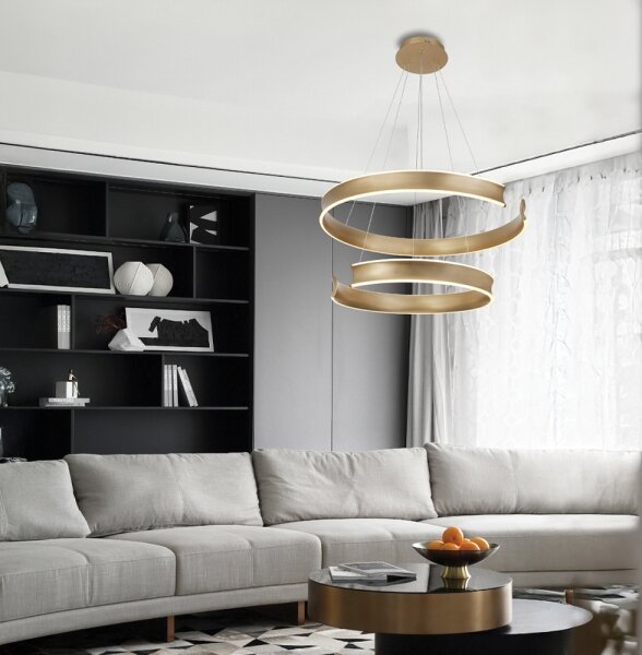 Lampadario LED a sospensione MARLEN LED/84W/230V oro