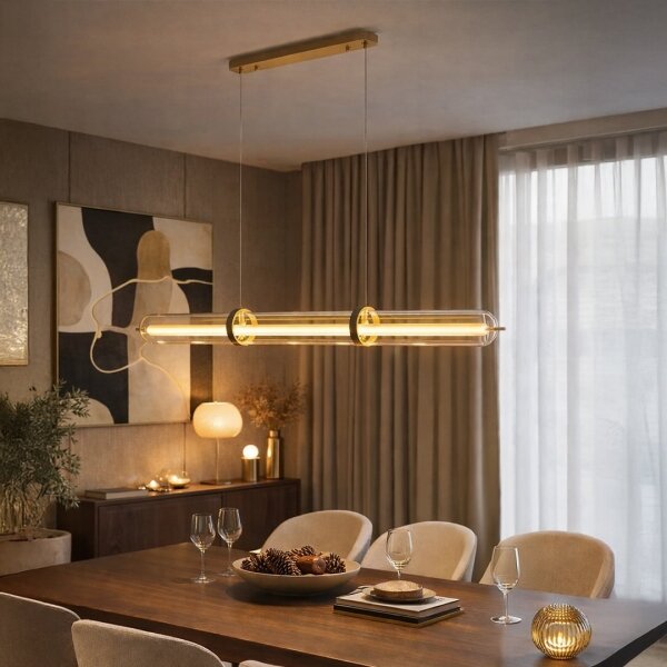 Lampadario LED sospeso con cavo ELIANA LED/34W/230V dorato