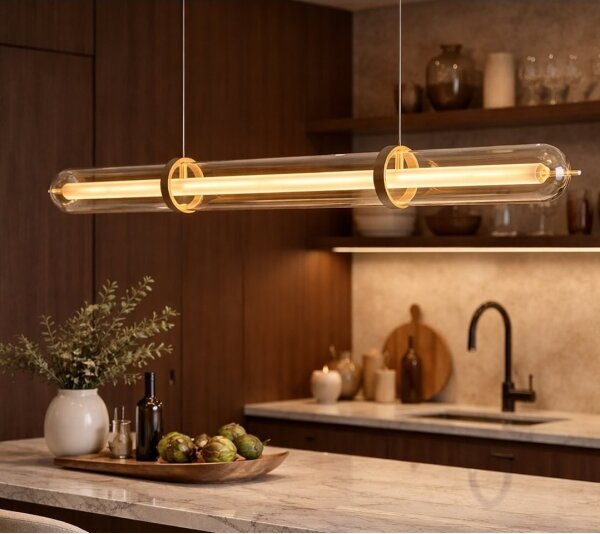 Lampadario LED sospeso con cavo ELIANA LED/34W/230V dorato