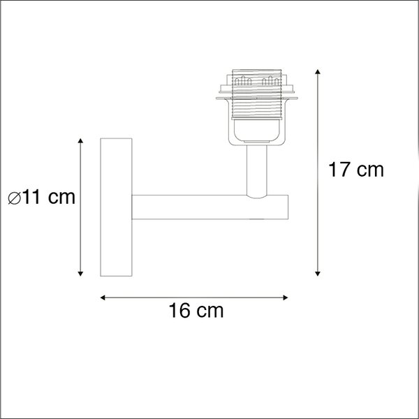 Applique moderna grigio scuro 1 luce con interruttore - Combi