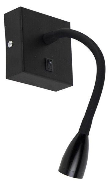 Lampada da parete moderna flessibile LED nera - Flex