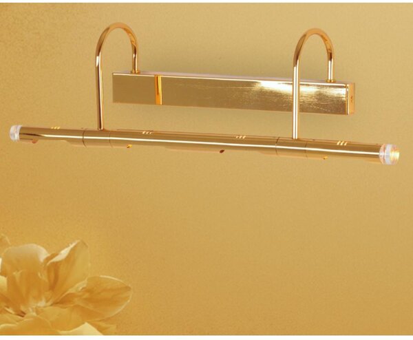 RUDY 4 APPLIQUE DA BAGNO O PARETE MODERNA IN METALLO ORO O CROMO CON LUCI ORIENTABILI