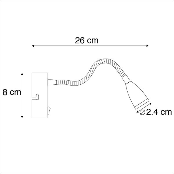 Lampada da parete flessibile moderna bianca LED - Flex