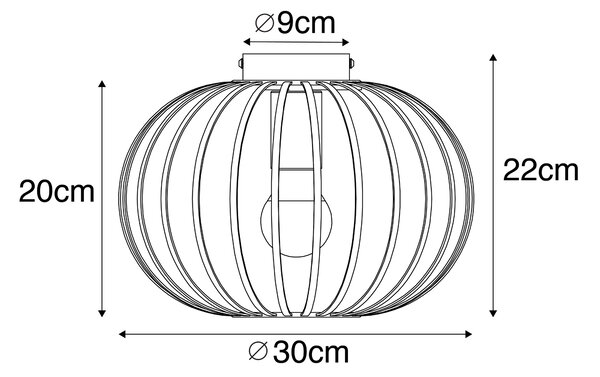 Plafoniera di design bianca 30 cm - Johanna