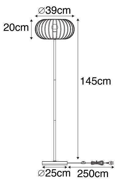 Lampada da terra di design marrone ruggine - Johanna