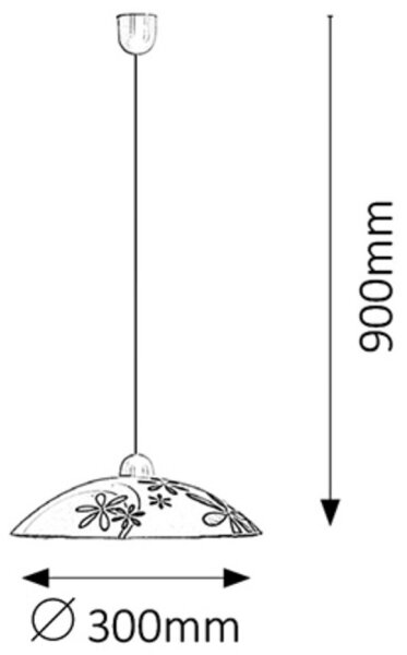 Rabalux 1800 - Lampadario IRIS 1xE27/60W/230V