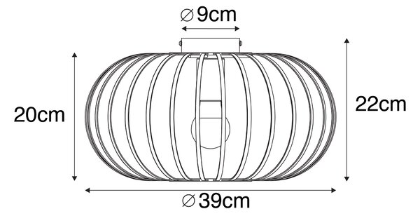 Plafoniera di design bianca 39 cm - Johanna