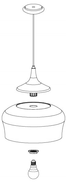 Eglo 95385 - Lampadario OBREGON 1xE27/60W/230V