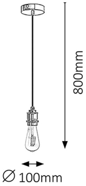 Rabalux 1416 - Lampada a sospensione FIXY E27/40W cromo