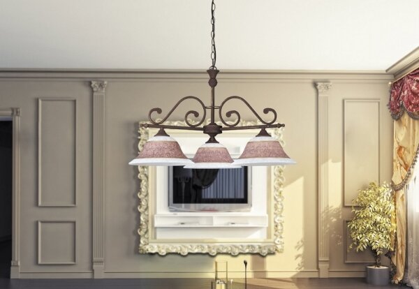 Rabalux 7747 - Lampadario a sospensione con catena MAGDALENA 3xE27/60W/230V