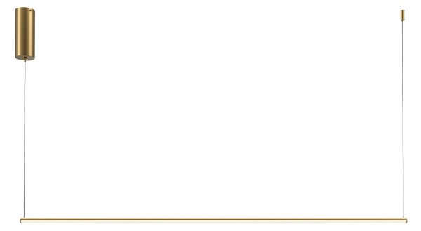 Lampada a sospensione minimalista in linea orizzontale in ottone 120 cm Halo LED 16W Maytoni