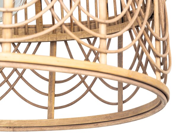 Lampada a sospensione orientale in rattan 44 cm - Michelle