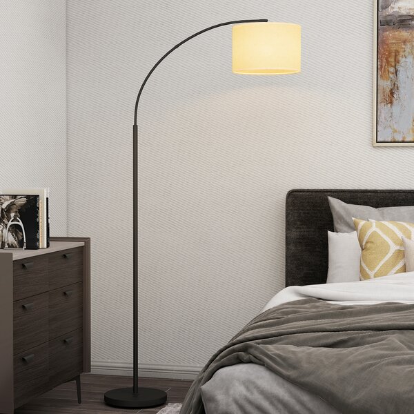 HOMCOM Lampada da Terra LED Regolabile con Telecomando, 11 Temperature e 11 Luminosità, Timer 1H, Girevole, Nero | Aosom Italy