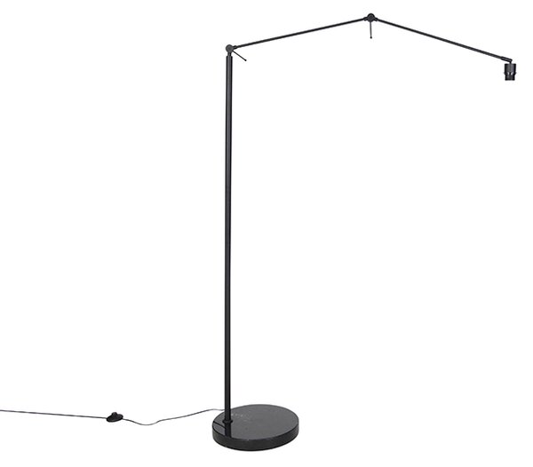 Lampada da terra moderna nera regolabile - Editor
