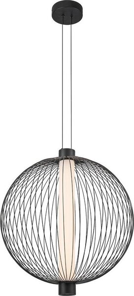 Lampada a sospensione LED Kyoto nera 39W, bianco caldo, 1950 lm, metallo, dimensioni: 150x54x54 cm, IP20, Milagro