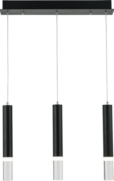 Lampada a sospensione LED Gwen nera 5W, bianco neutro, 1050 lm, acrilico, dimensioni: 100x45x3,8 cm, IP20, Reality