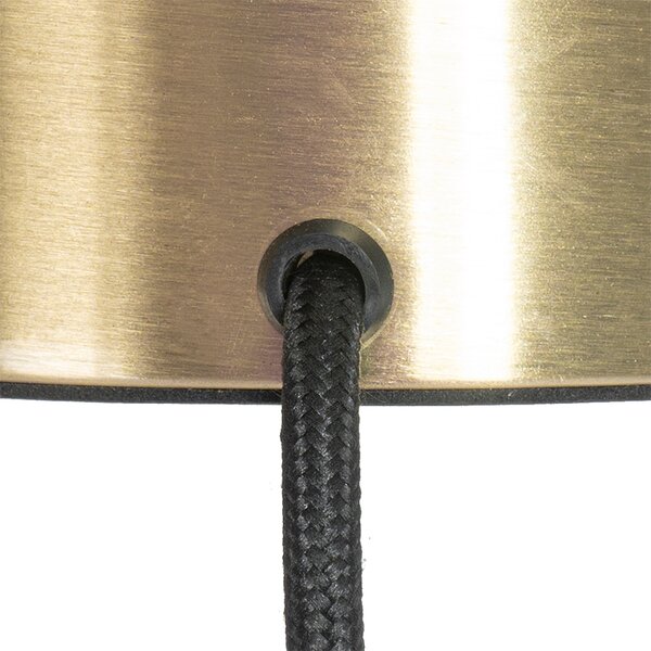 Lampada da tavolo moderna in ottone con vetro fumé - Stiklo